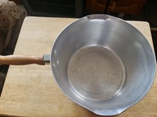 vintage aluminium jam pan is