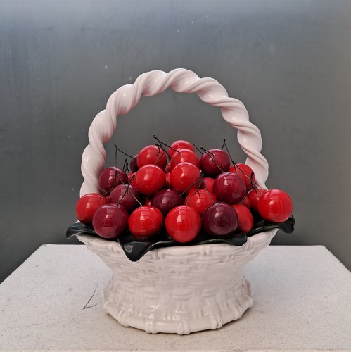 Vtg italian ceramic cherry - vtg,