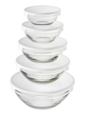 5pcs Glass Bowls Food Storage