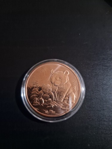 Troy copper panda coin - oz,