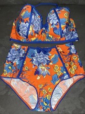Ladies Orange & Blue Floral