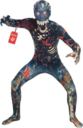 Kids burnt zombie morphsuit - zombie,