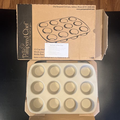 Pampered chef stoneware muffin - pampered,