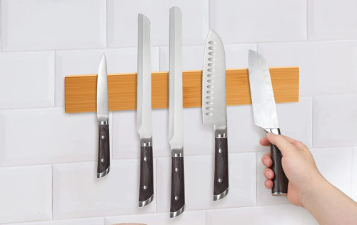Bamboo magnetic knife holder - bamboo,