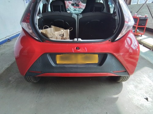 Rear bumper red toyota - rear,