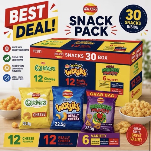Walkers snack crisps variety - snack,