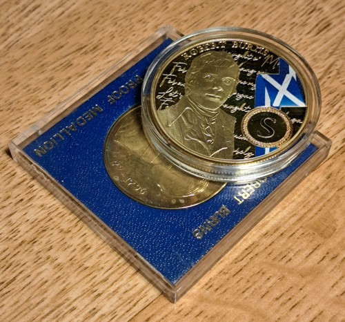 Two robert burns - robert, medallions