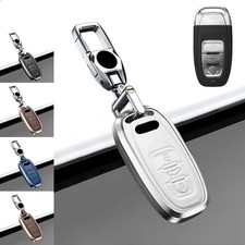 Alloy Leather Car Key Fob Case