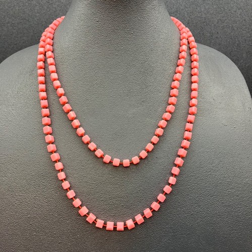 Long cube necklace - cube,