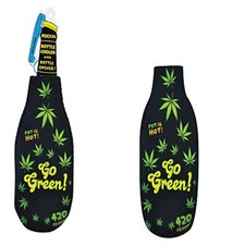 Beer Bottle Koozie Zipper Insulated Cooler Sleeve Funny Gag Gift Set of 6