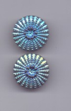 2 vintage glass buttons - 