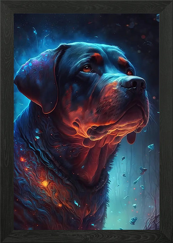 Rottweiler dog framed - dog, wall