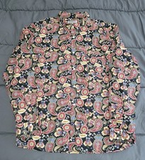 Lambretta Mens Paisley Long Sleeve Shirt 3XL XXXL