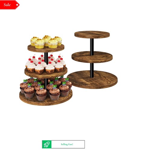 Set wooden tier round - 2,