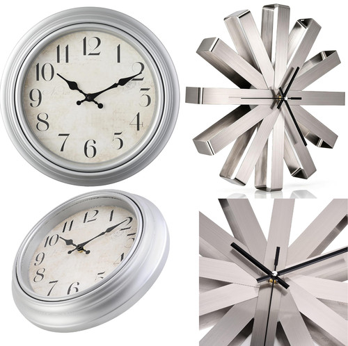 Round wall clock silent - wall,