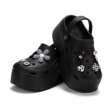 Womens Silver Platform Clogs