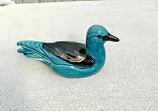 Vintage  Poole Pottery  Blue  & Black Bird DUCK