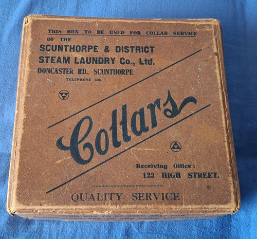 Vintage empty cardboard collar - vintage,