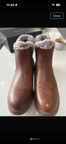 Women faux fur trim boots - trim,
