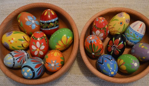 Hand painted wooden easter - hand-painted,