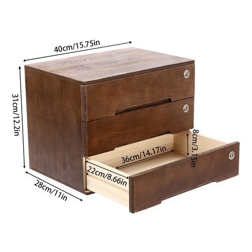 Wooden desktop storage box - wooden,