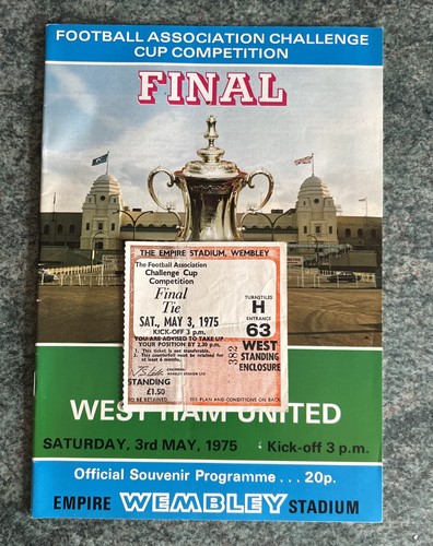 1975 cup final programme - fa,