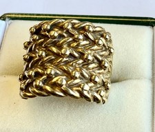 Large 9ct gold - gold, 5-row
