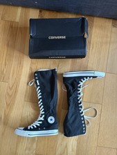 Converse Chuck Taylor All Star XXHi knee high boots with white lace Up UK Size 3