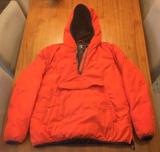 Mens Orange Champion 1/2 Zip Pull Over Tech Fill Ski Jacket Size Large Good Con.