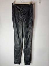 Black Faux Leather Stretch