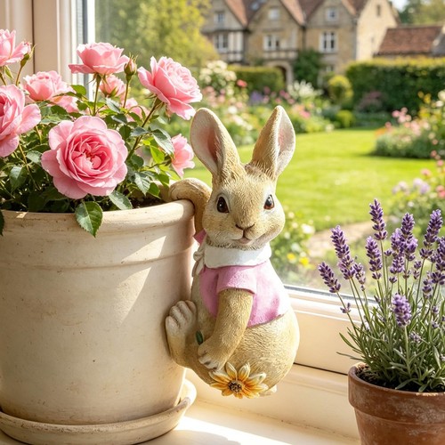 Cute bunny rabbit garden - cute,