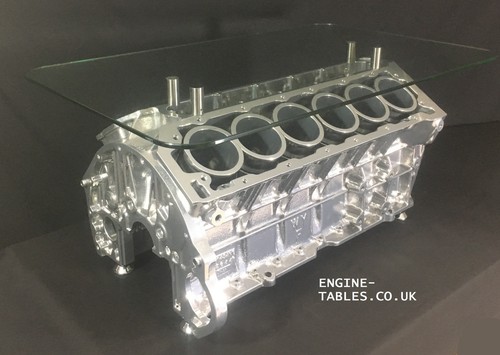 V12 engine block - coffee, table
