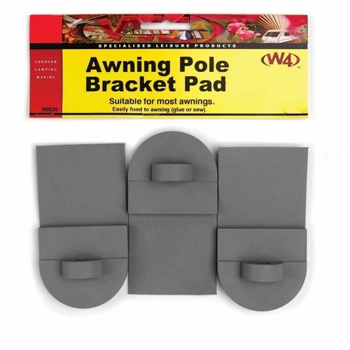 Awning pole bracket pad - bracket, set