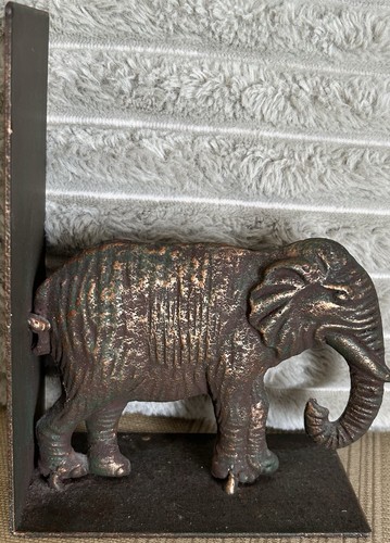 Vintage elephant bookend - elephant, metal