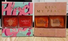 x2 NAILS INC London Nail Polish Sets - Flock You & Kiss My Peach
