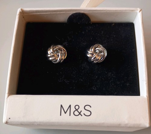 Cufflinks silver tone knots - cufflinks,