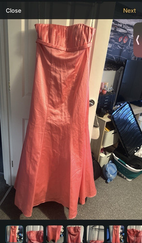 Rosa couture coral - coral, satin