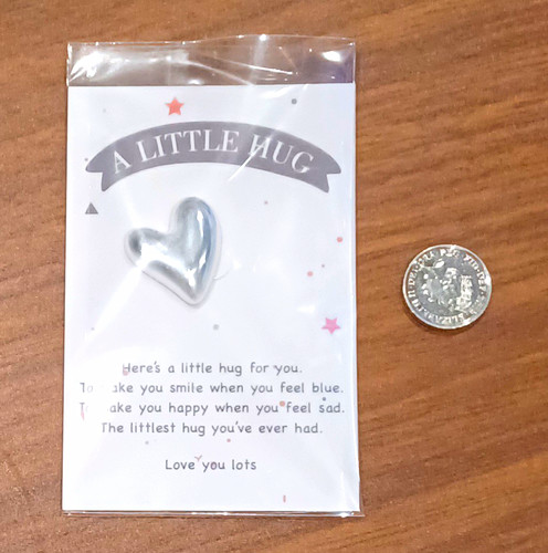 Little hug silver heart - hug,