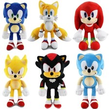 30CM Sonic the Hedgehog Plush Tails Knuckles Cute Xmas Gift Soft Toy for Kids