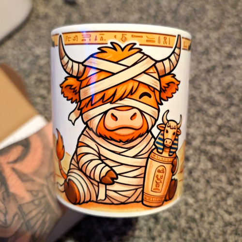 Halloween highland cow mummy - halloween,