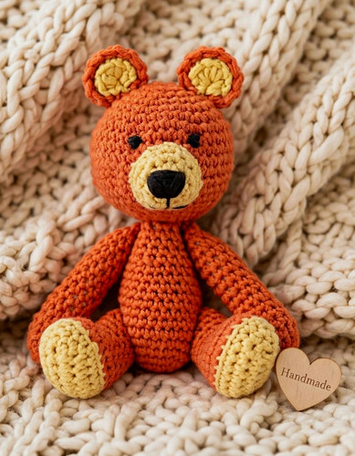 Handmade crocheted orange - handmade, &