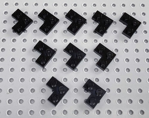 Lego black 2x2 corner - black,
