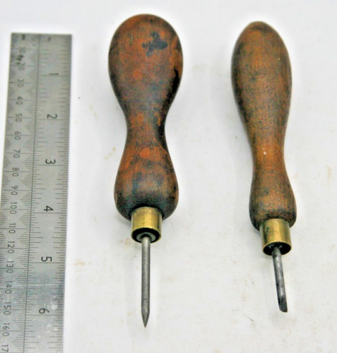 Two vintage bradawls with - two,