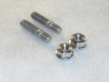 2x M8 Stainless Steel Exhaust Studs + Flange Nuts Suzuki Quad ATV DR125 GN125