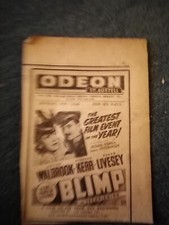 El53  Ephemera 1943 advert odeon St Austell life and death of colonel blimp 