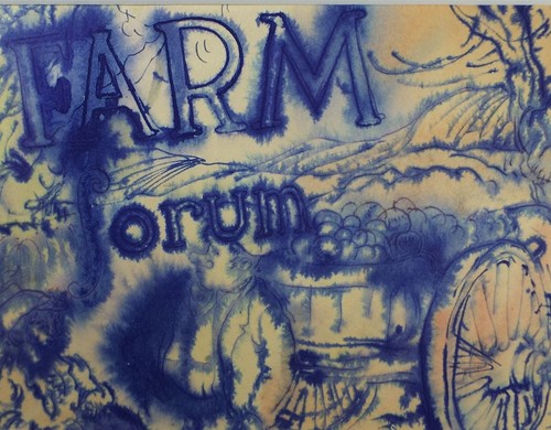 Original watercolour farm - original, 'farm