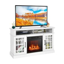 White Fireplace TV Stand