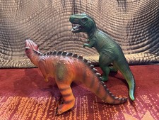 2x Large Rubber Dinasour Figure Toys  1 x T-REX H-27CM L-29CM . 1 x CARNOTAURUS