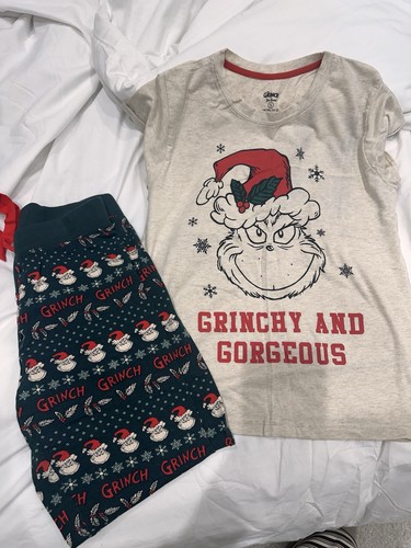 Ladies grinch pyjamas - ladies,