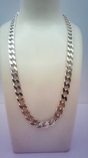 Sterling silver curb - silver, 18"